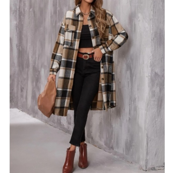 Luxe plaid coat - Picture 1 of 5